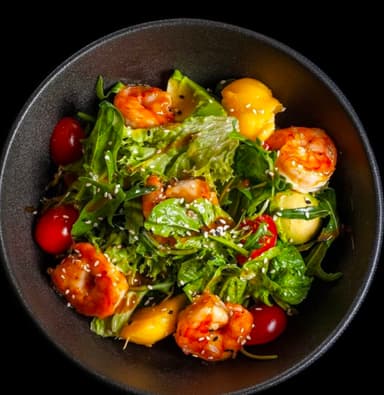 Enasalada Gambas con Mango