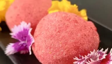 Mochi con sabor de tarta de queso y fresa(x2)