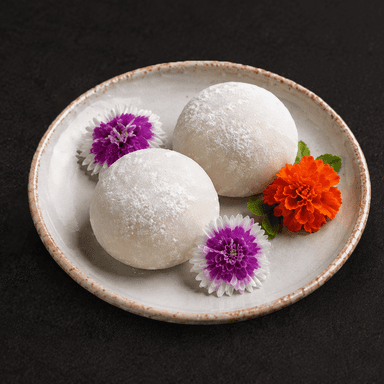 Daifuku mochi con helado de maracuyá y mango (x2)