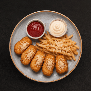 Nuggets con patatas fritas