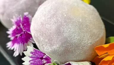 Daifuku mochi con helado de maracuyá y mango (x2)